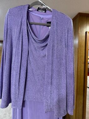 Alex Evenings Lavender Beaded Evening Top